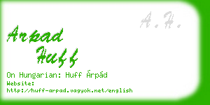 arpad huff business card